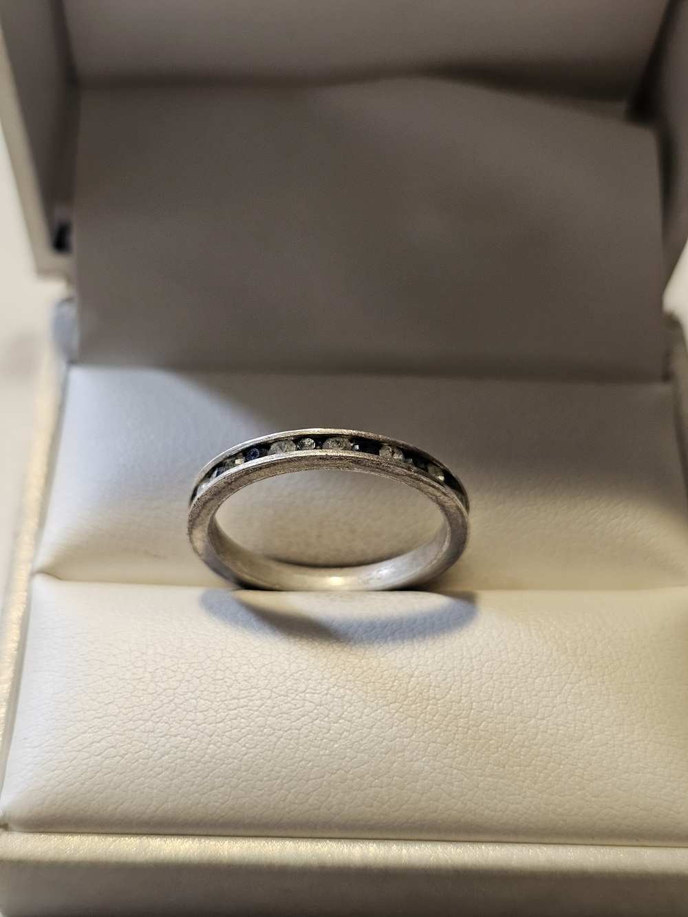 Sterling Silver 925 Channel Band Ring Size 7½